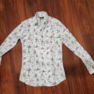 Men's RW & CO 14-14 1/2 Sm Floral long sleeve button up shirt